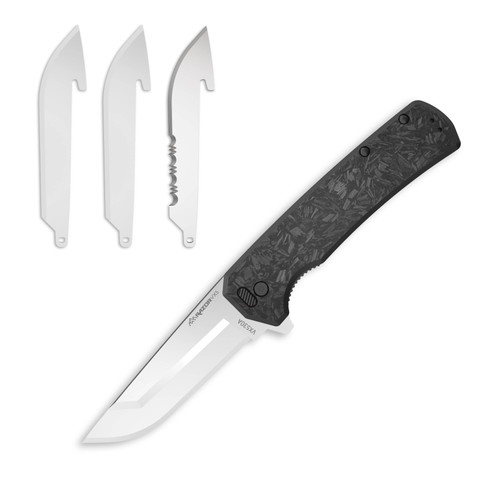 Outdoor Edge Razor VX5 Forged Carbon & G10 Japanese 420J2 Stainless 3.0"