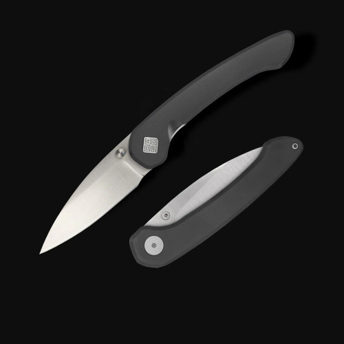 Ocaso Knives SEATON LARGE STAINLESS BLACK/SILVER AUS-10A 2.75"