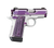Kimber Mfg, Inc 3300214 Micro 9  9mm Luger 7+1 3.15" Stainless Ramped Steel Barrel, Purple PVD w/Border Engraving Stainless Steel Serrated Slide, Kimpro II Silver Aluminum Frame, Black/Purple G10 Grip