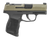 Sig Sauer 3659GXR3P P365  Micro-Compact 9mm Luger 10+1 3.10" Black Barrel, Moss Green Stainless Steel Optic Ready/Serrated Slide, Black Alloy Frame w/Accessory Rail, Textured Grip, RMSc Footprint     