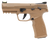 Sig Sauer 322CCAS P322  Compact Frame 22 LR 20+1 4" Black Threaded Barrel, Coyote Tan Cerakote Optic Ready/Serrated Slide, Coyote Tan Polymer Frame w/Picatinny Rail, Polymer Grip, Ambidextrous        