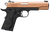 Browning 051895490 1911 Black Label Full Size Frame 22 LR 10+1, 4.25" Matte Stainless Steel Barrel, Copper Cerakote Serrated Slide, Matte Black Polymer Frame w/Beavertail, Black Laminate Wood Grip    