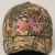 RIBBON BOW EMBROIDERY CAMO CAP