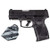 Taurus G3C Handgun 9mm Luger 12rd Magazines(2) 3.2" Barrel Black Slide/Black Grip with MFT Black/White Flag Holster