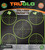 TRUGLO TRU-SEE Self Adhesive Targets - 5 Bullseye 12x12 Green 12 Pack