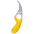 CRKT Bear Claw Fixed Knife 2-2/5" Hawkbill Blade Yellow