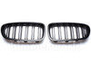 Matte Black Front Grilles - F10 5 Series - Dual Slats