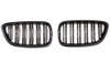 Matte Black Front Grilles - F22 2-Series - Dual Slats