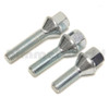 M12x1.5 Extended Length Wheel Bolts for Wheel Spacers  - Silver - 28MM