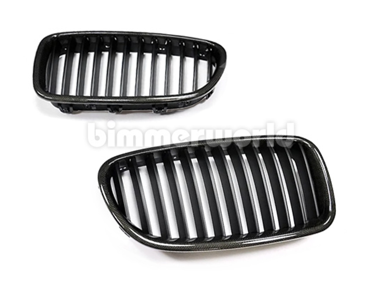 Carbon Fiber Front Grilles - F10 5 Series - Single Slats