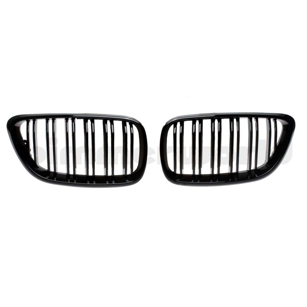 Gloss Black Front Grilles - F22 2-Series - Dual Slats