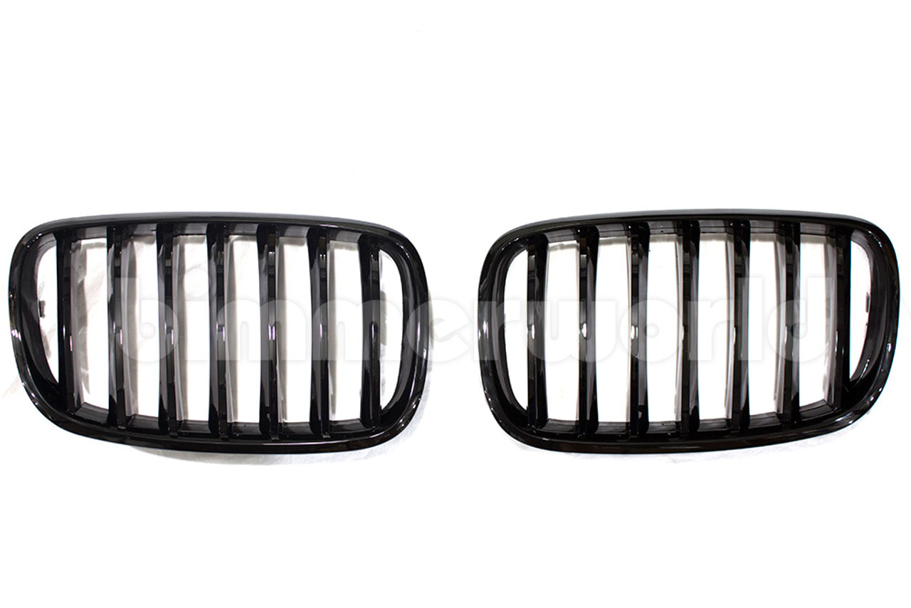 Gloss Black Front Grilles - 2007-2013 BMW X5 & X6 (E70/E71)