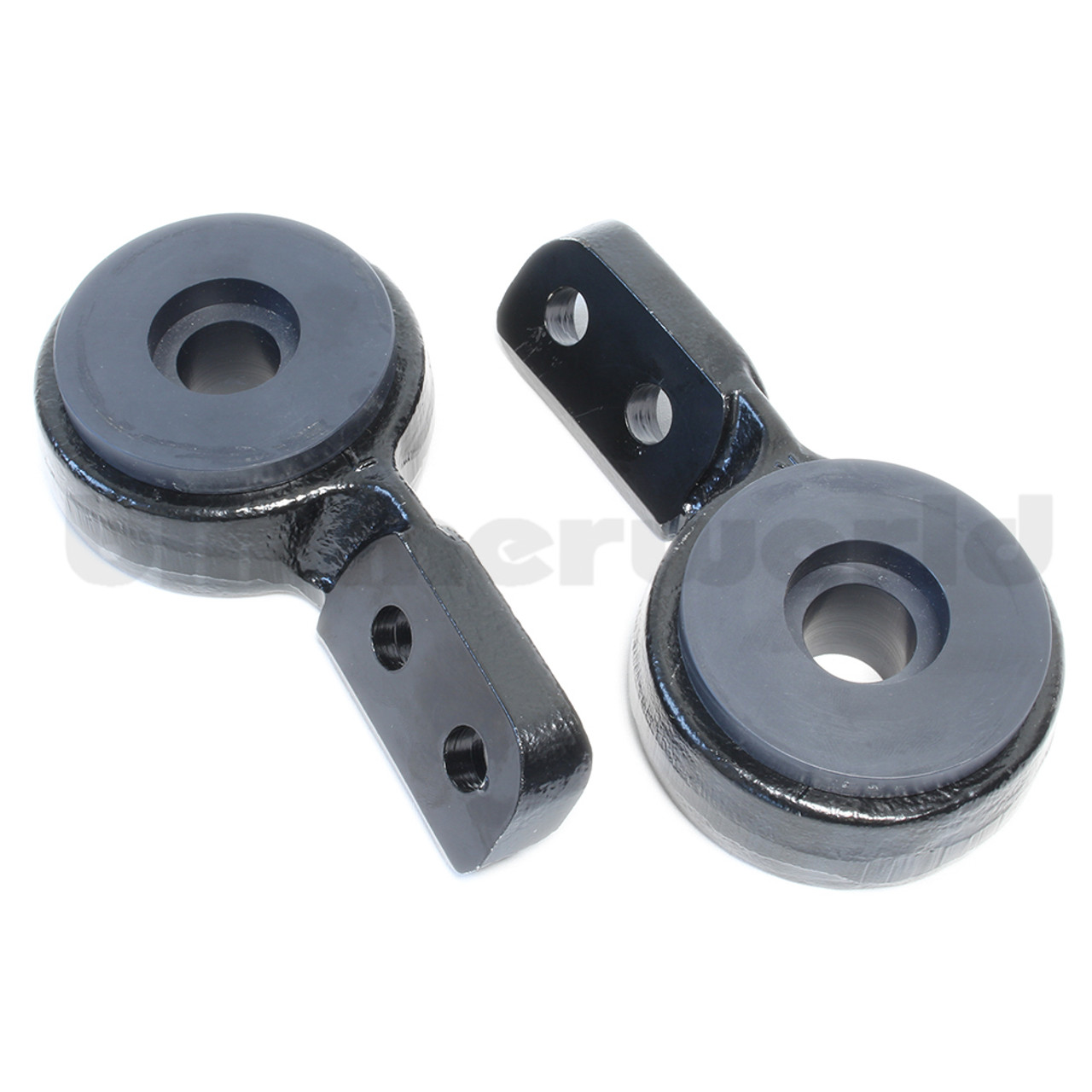 Front Control Arm Bushings with Brackets, Centered Delrin, BimmerWorld - E30, E36, Z3