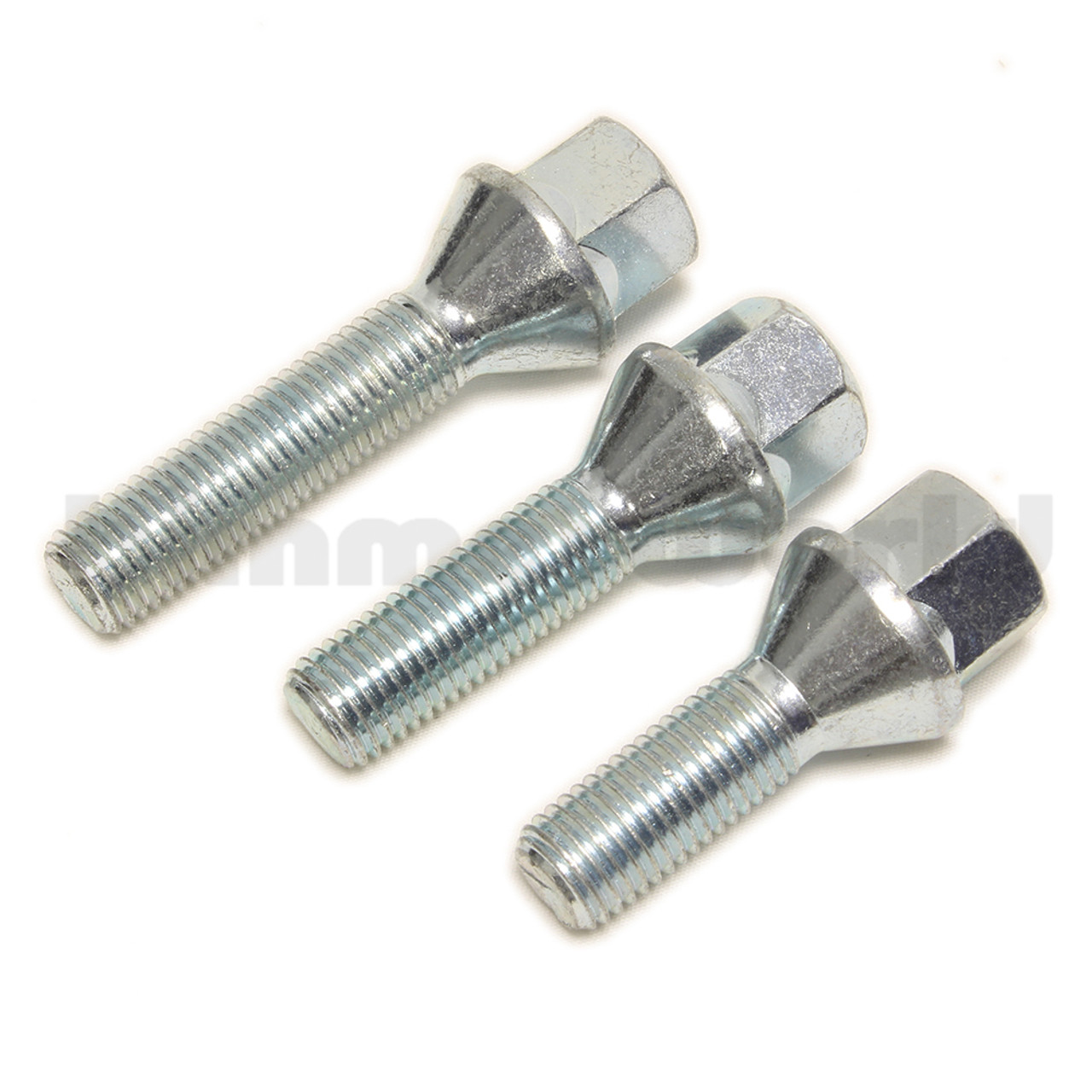 M14x1.25 Extended Length Wheel Bolts for Wheel Spacers  - Silver - 33mm