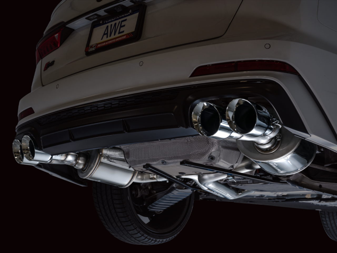 AWE Tuning 19-23 Audi C8 S6/S7 2.9T V6 AWD Touring Edition Exhaust - Chrome Silver Tips - 3015-42103 Photo - Mounted