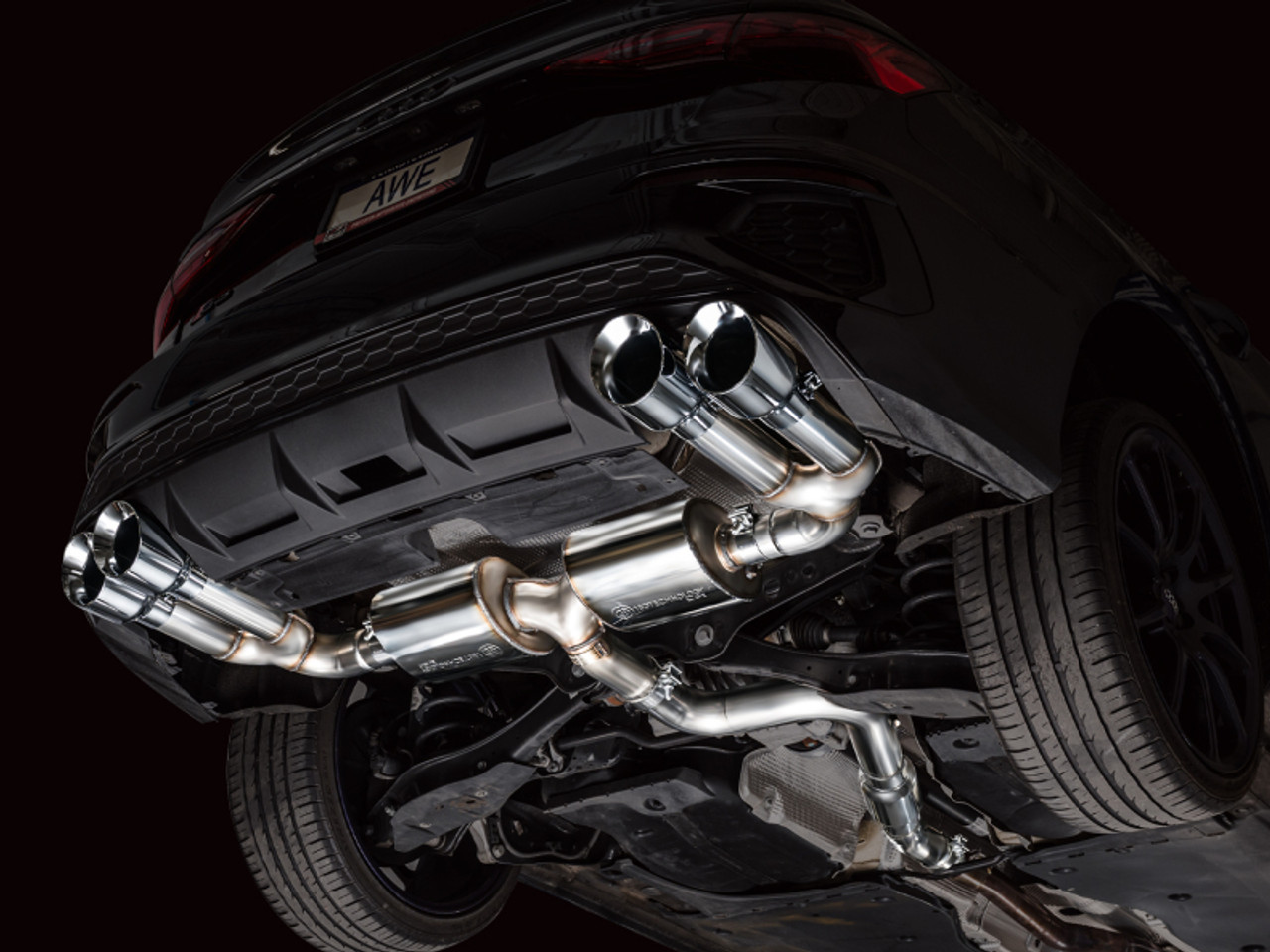 AWE 22-24 Audi 8Y S3 Touring Edition Exhaust - Chrome Silver Tips - 3015-42897 Photo - Mounted