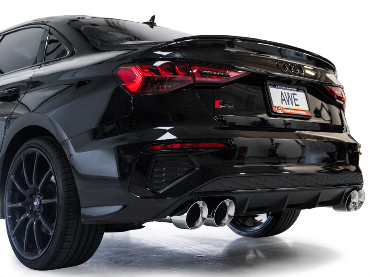 AWE 22-24 Audi 8Y S3 Touring Edition Exhaust - Chrome Silver Tips - 3015-42897 Photo - Mounted