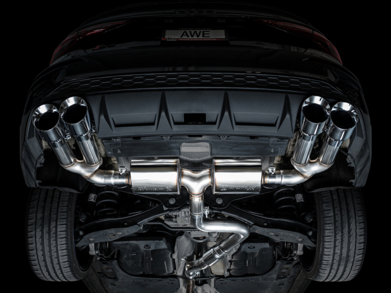 AWE 22-24 Audi 8Y S3 Touring Edition Exhaust - Chrome Silver Tips - 3015-42897 Photo - Mounted