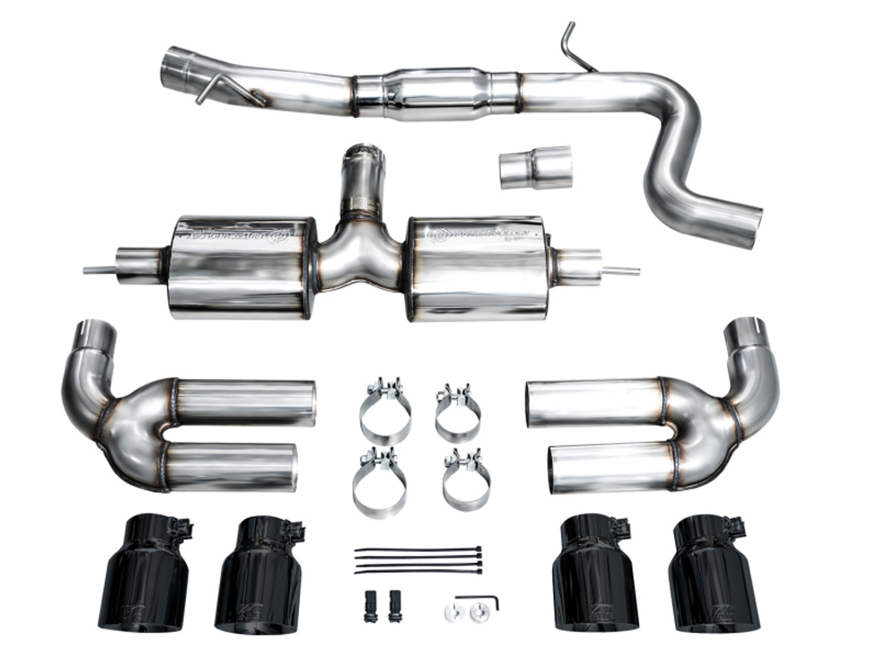 AWE 22-24 Audi 8Y S3 Touring Edition Exhaust - Diamond Black Tips - 3015-43897 Photo - out of package