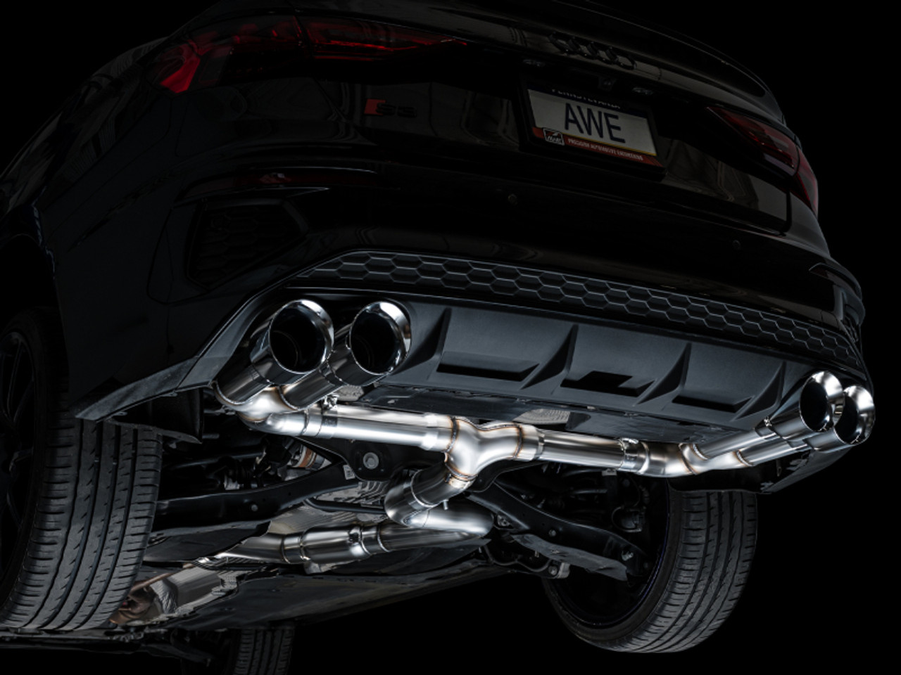 AWE 22-24 Audi 8Y S3 Track Edition Exhaust  - Chrome Silver Tips - 3020-42897 Photo - Mounted