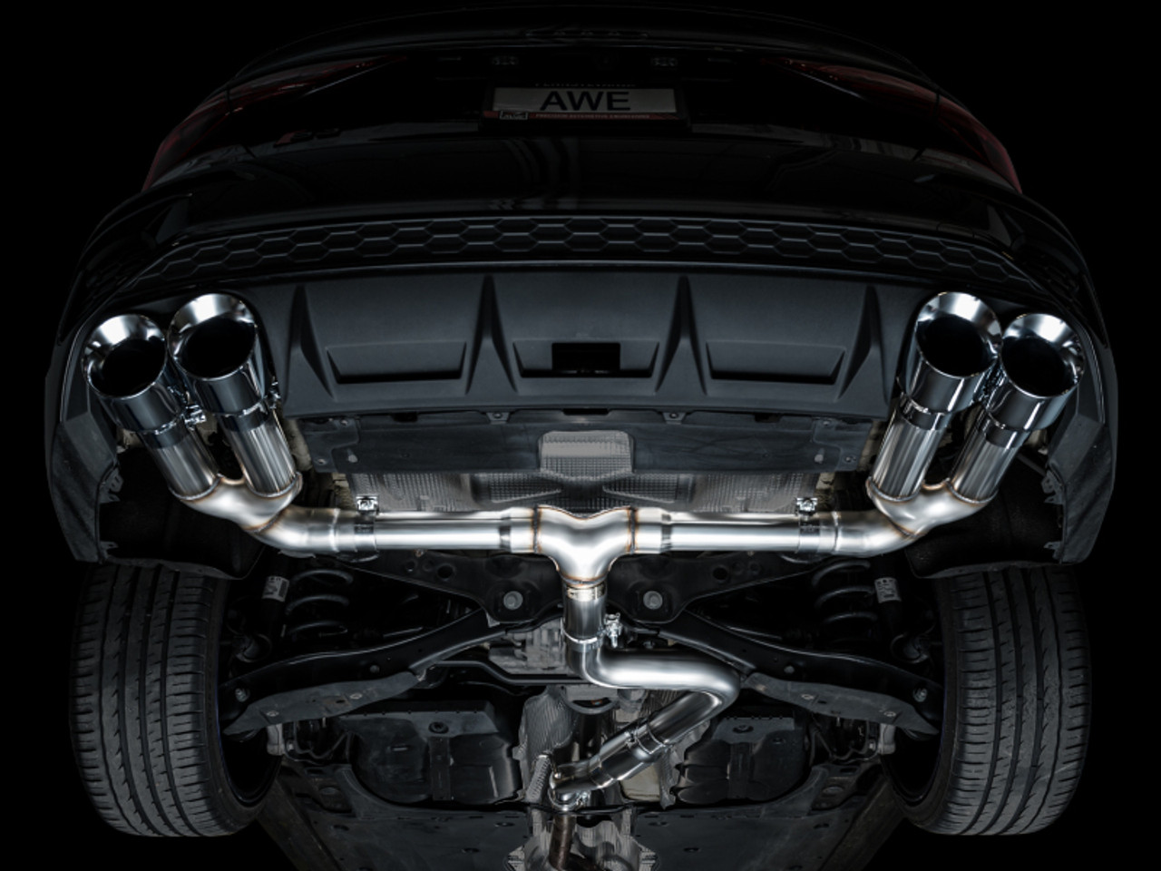 AWE 22-24 Audi 8Y S3 Track Edition Exhaust  - Chrome Silver Tips - 3020-42897 Photo - Mounted