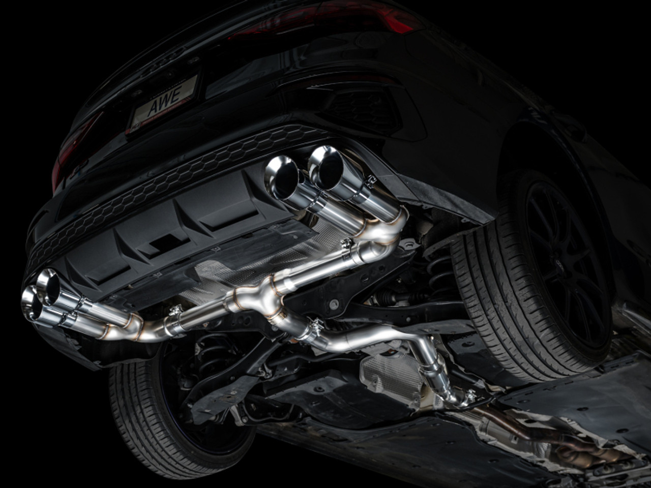 AWE 22-24 Audi 8Y S3 Track Edition Exhaust  - Chrome Silver Tips - 3020-42897 Photo - Mounted