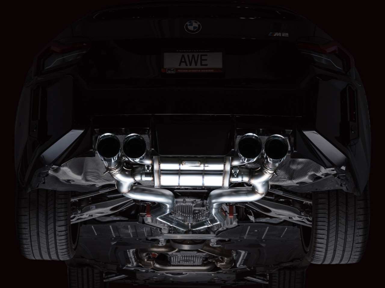 AWE Tuning 23-24 BMW G87 M2 SwitchPath Edition Exhaust - Chrome Silver Tips - 3025-42487 Photo - Mounted
