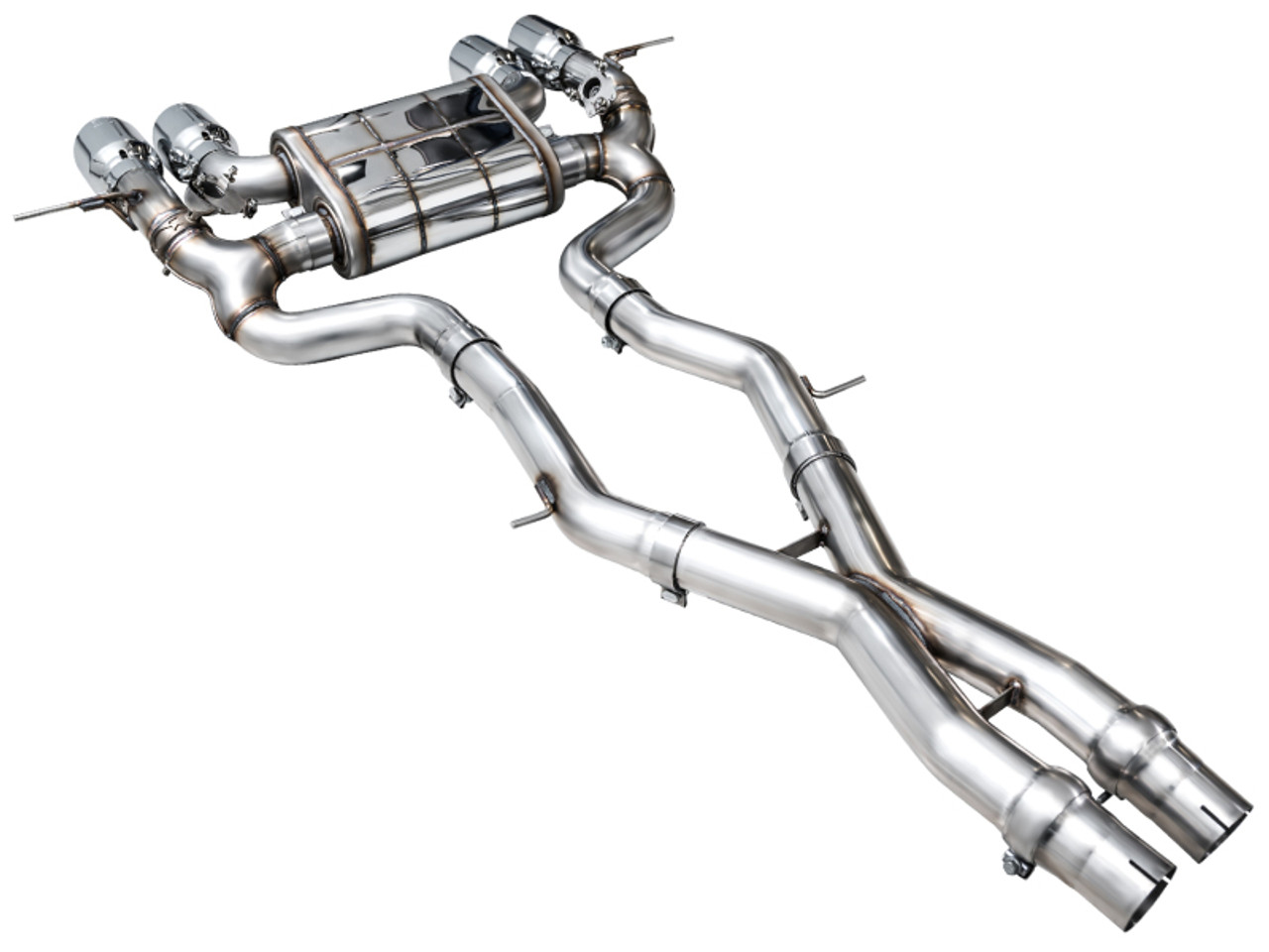 AWE Tuning 23-24 BMW G87 M2 SwitchPath Edition Exhaust - Chrome Silver Tips - 3025-42487 Photo - out of package