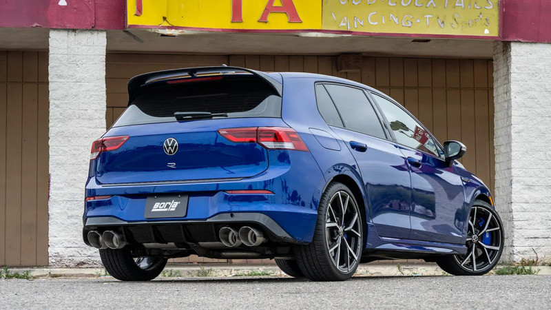 Borla 22-25 Volkswagen Golf R S-type Cat-Back Exhaust - Dual 4.5in Stainless Brushed Tips w/ Logo - 141029SB User 2