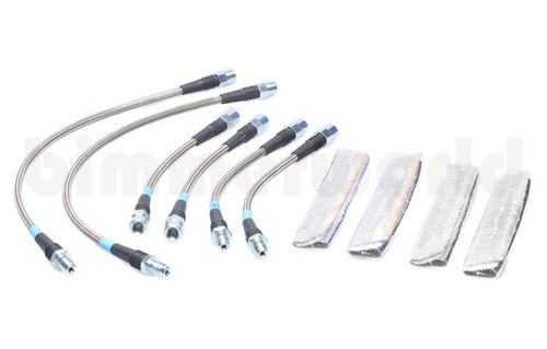 Insulated E28/E34/E24/E32 6-Line BimmerWorld V3 Stainless Steel Brake Line Kit