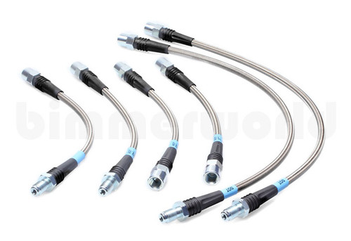 E9X M3, 1M 6-Line BimmerWorld V3 Stainless Steel Brake Line Kit