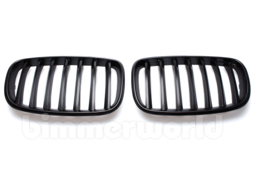 Matte Black Front Grilles - E70 X5, X5M, E71 X6, X6M