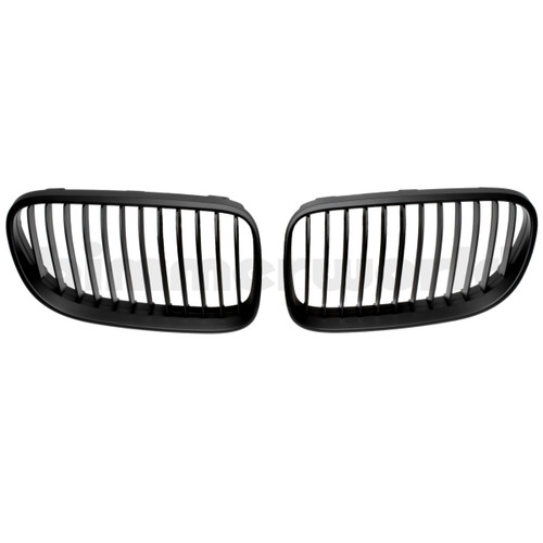 Matte Black Front Grilles - E92/E93 Coupe & Cabrio 2011-2013 (LCI)