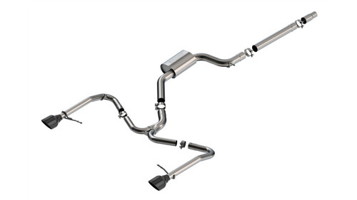 Borla 22-25 Volkswagen Jetta GLI S-type Cat-Back Exhaust w/ 5in Black Chrome Tips - 141033BC Photo - Primary