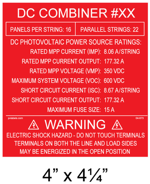 04-673 SOLAR PLACARD