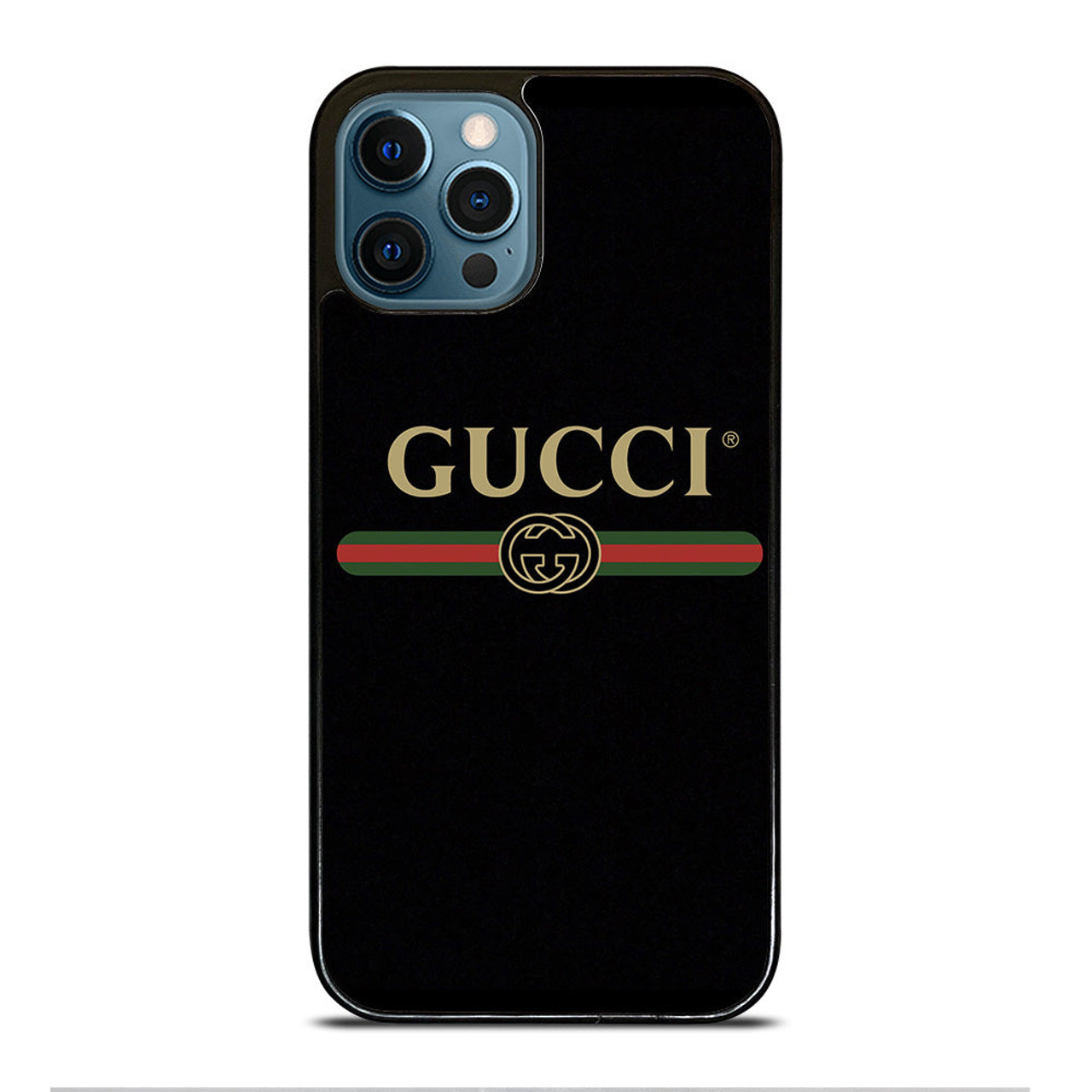 GUCCI LOGO BLACK GOLD iPhone 14 Pro Max Case Cover