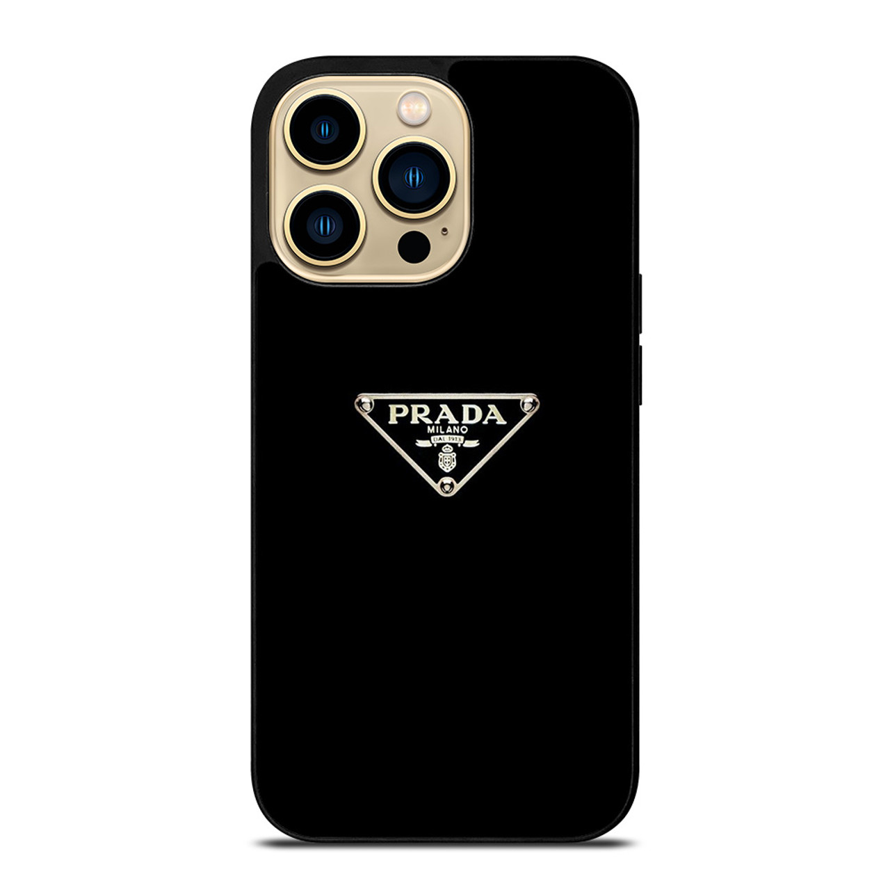 PRADA MILANO BLACK LOGO iPhone 14 Pro Max Case Cover