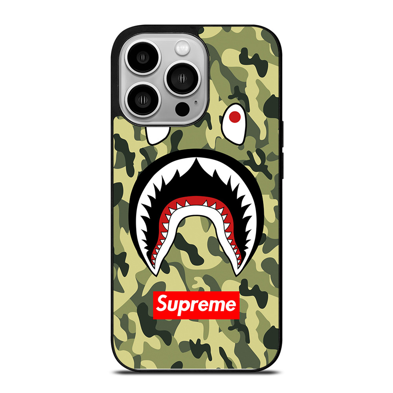 SUPREME BAPE SHARK iPhone 14 Pro Max Case Cover