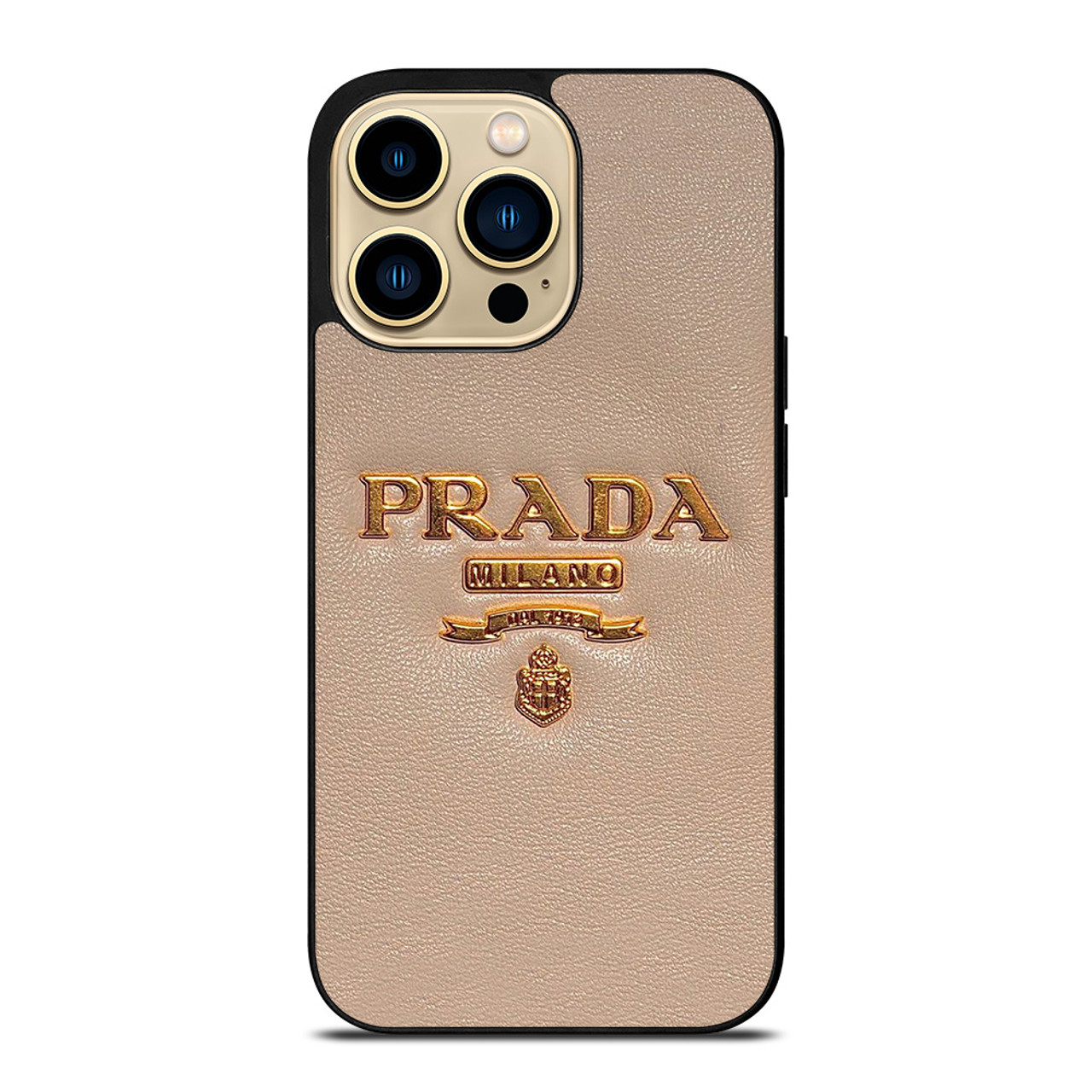 PRADA GOLDEN EMBLEM iPhone 14 Pro Max Case Cover