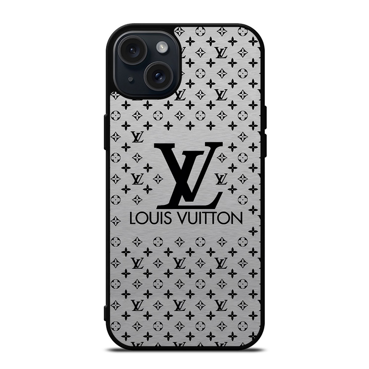 LOUIS VUITTON LV LOGO GRAY iPhone 15 Plus Case Cover