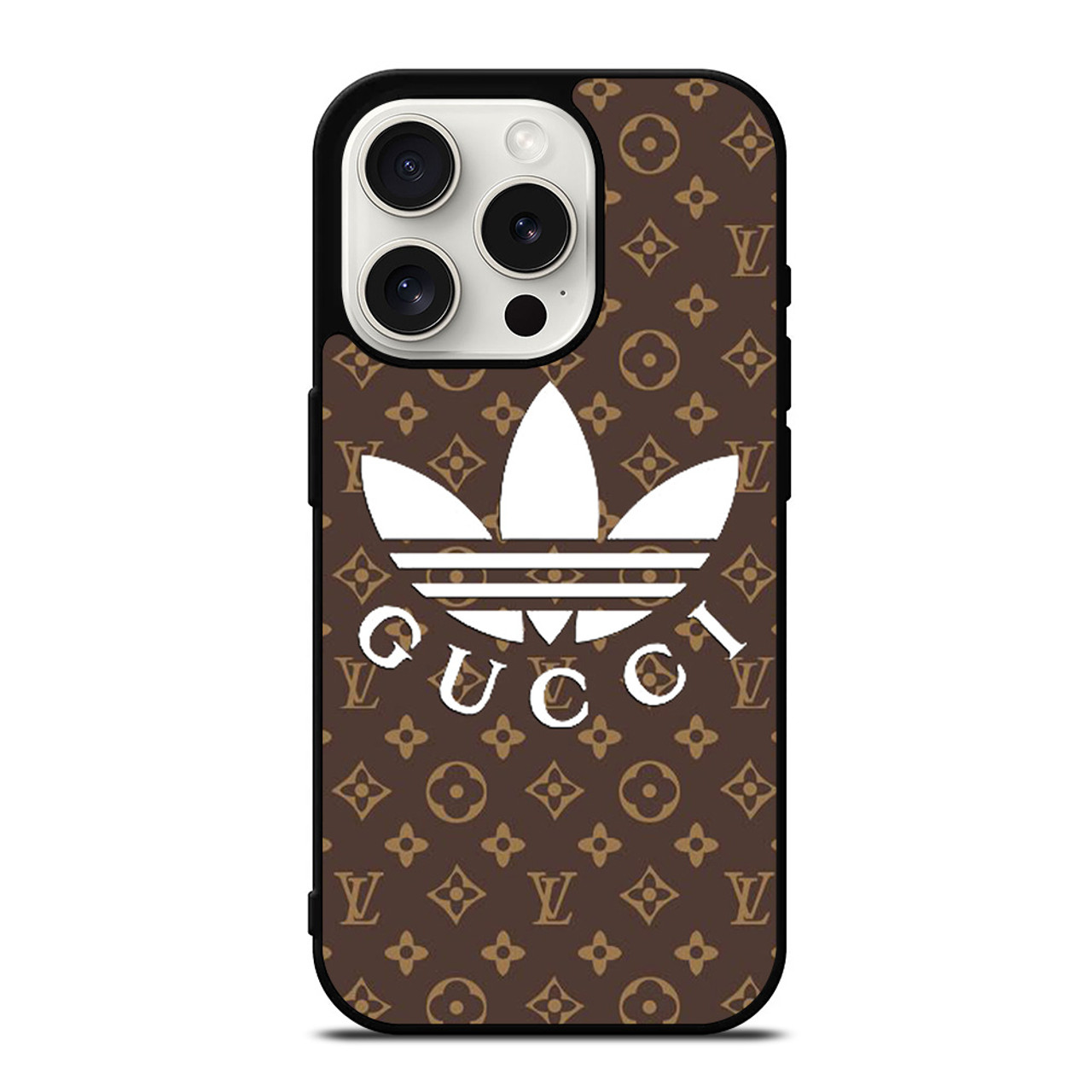 ADIDAS X GUCCI X LOUIS VUITTON PATTERN iPhone 15 Pro Case Cover