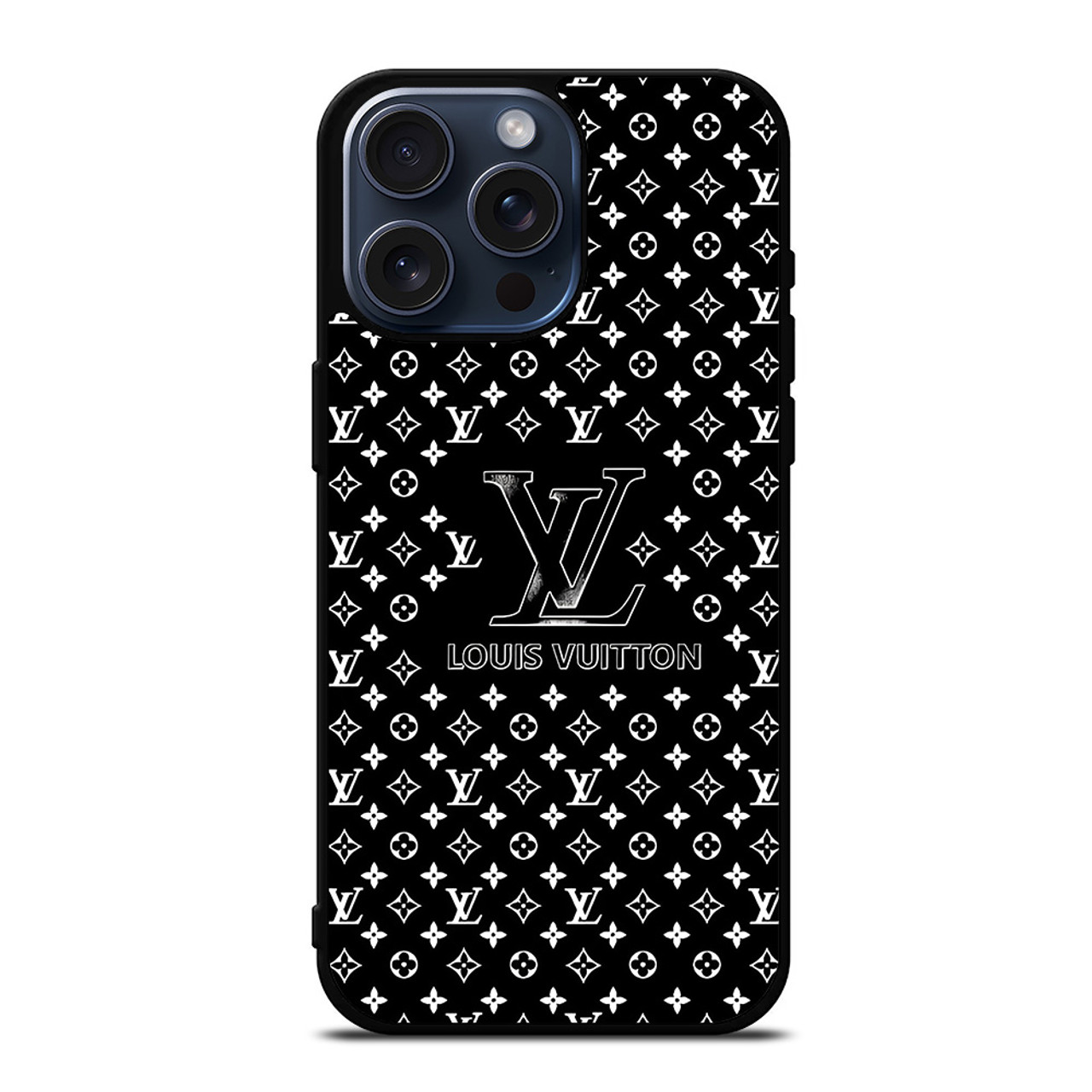 LOUIS VUITTON LV BLACK LOGO iPhone 15 Pro Max Case Cover