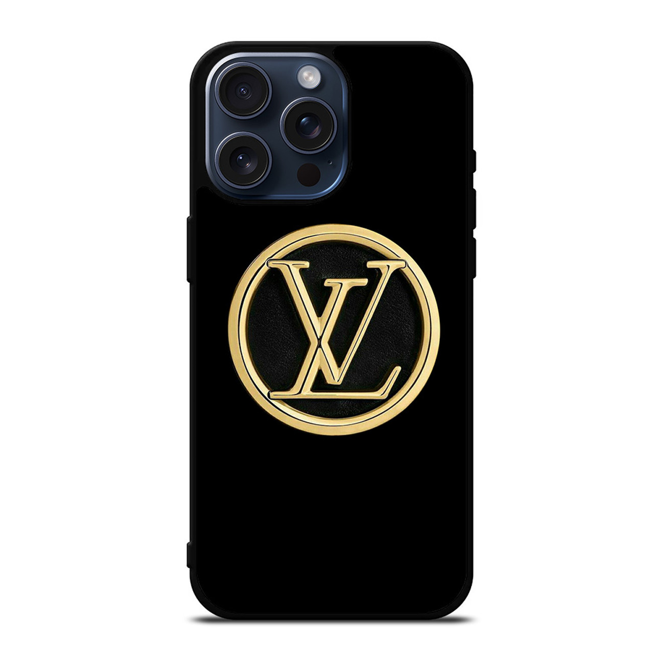 LOUIS VUITTON LV ROUND METAL LOGO iPhone 15 Pro Max Case Cover