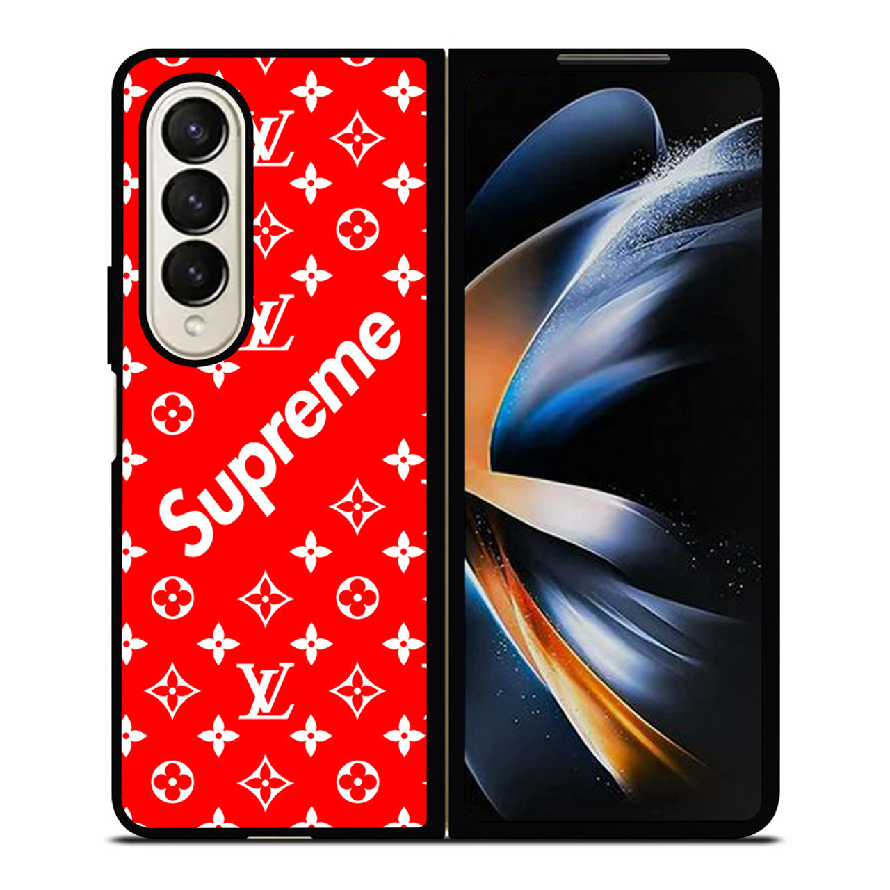 LOUIS VUITTON X SUPREME RED Samsung Galaxy Z Fold 5 Case Cover