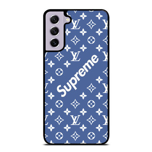 White Supreme & Louis Vuitton Logo Samsung Galaxy Z Fold 3 5G Clear Case