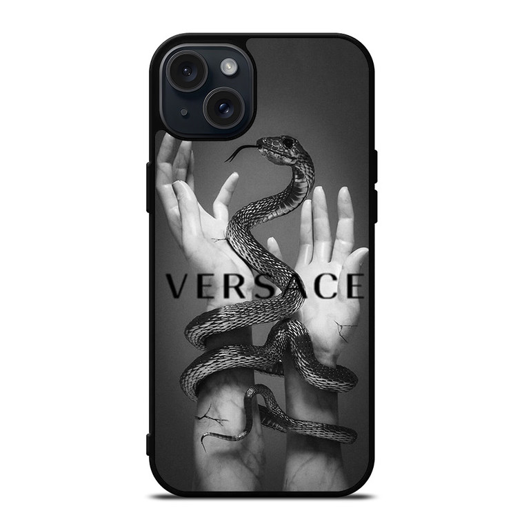 VERSACE LOGO SNAKE AND HANDS iPhone 15 Plus Case Cover