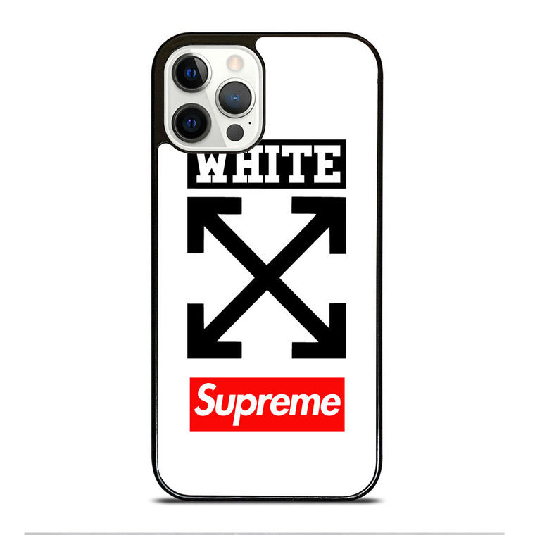 OFF WHITE SUPREME LOGO iPhone 12 Pro Case Cover