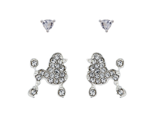 Poodle Set Rhodium