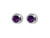 SYS75 Bezel Amethyst Stud 4mm S/S/S