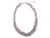 Steel Sapphire Ruffle Necklace Silver